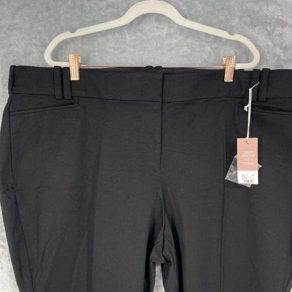 Lane Bryant Pants Womens Plus 24 Black Cropped 23.5" Inseam Allie Cotton Office - Picture 2 of 16